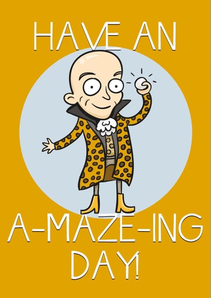 Richard O'Brien Crystal Maze Celebration Card created by Tom Sparke