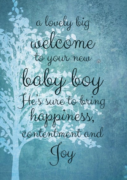 birth boy New Baby Card 9584 created by RS Graphics