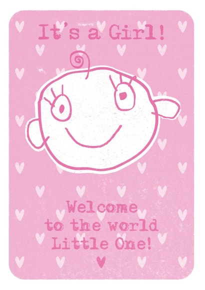 New Girl New Baby Card 6181 created by Bird Blue Creative