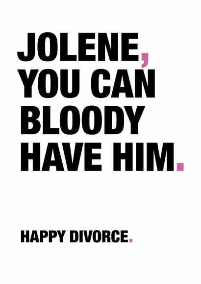 divorce single Thinking of you Card 9438 created by Wordplay Design