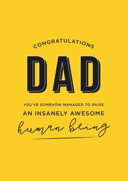 dad Typographic Father's Day Card 30847 created by Doodlelove