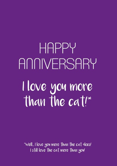 happy cat Anniversary Card 9621 created by Victoria Keown
