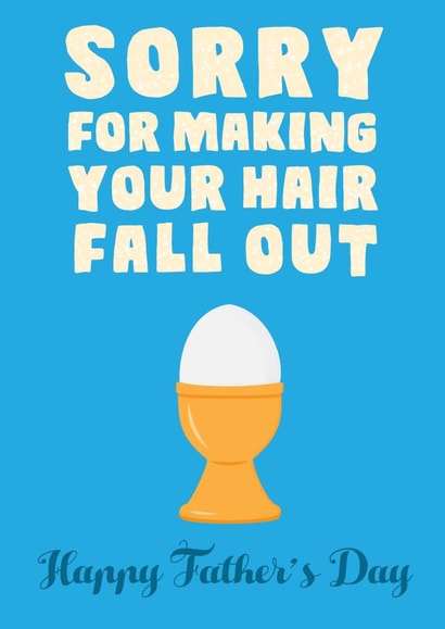 hair bald Father's Day Card 23838 created by Pottsy Prints