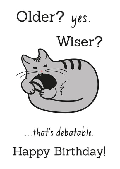 funny cat Birthday Card 32197 created by Miümi Cat