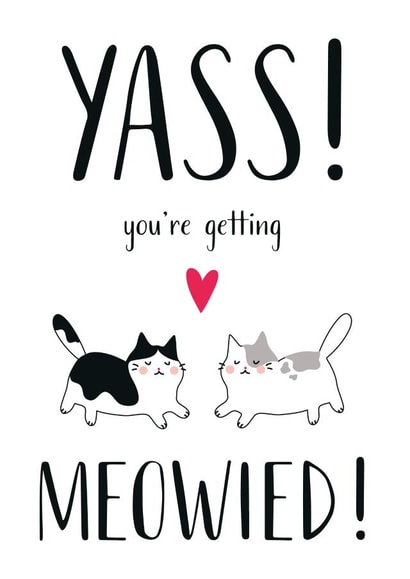Cats getting married! Wedding card. created by Miümi Cat
