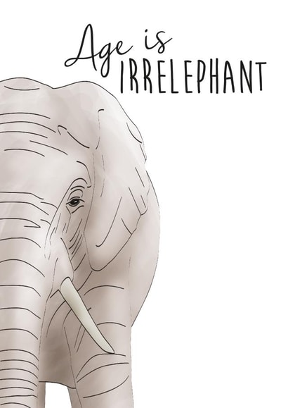 Age Elephant Birthday Card 9810 created by Mayfield Valley