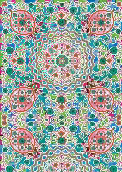 watercolour green Faith Card 9825 created by Yaz Raja Designs