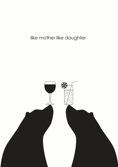 Like mother like daughter bears card created by Heather Alstead Design LTD