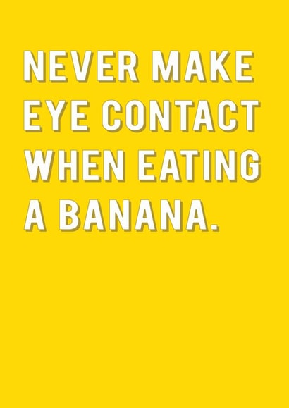 funny banana Humour Card 6565 created by Redback Cards