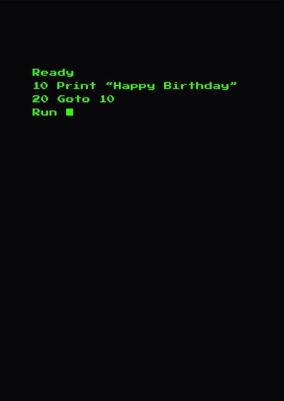 happy birthday computer Card 32288 created by Phil Tessier