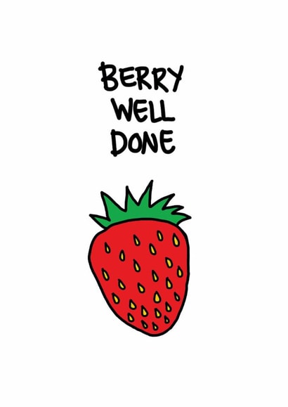 Berry well done congratulations card created by Cat Flap Cards