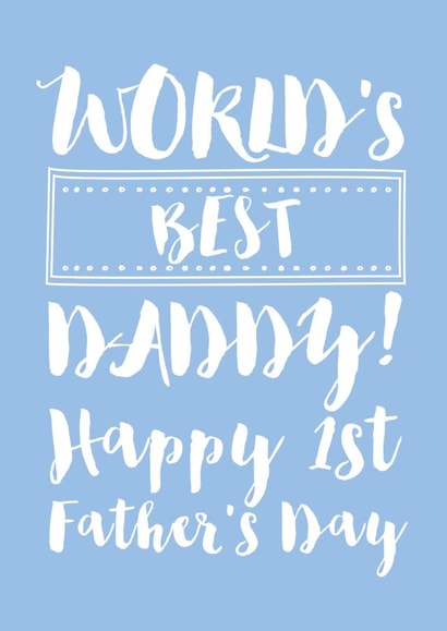 1st Fathers Day Male Father's Day Card 27723 created by Lubelu London