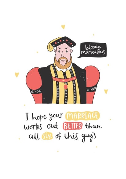 Henry XIII wedding day card created by Abbie Imagine