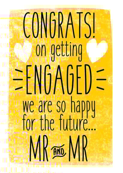 Happy for the future MR & MR - engagement card created by Alex Dato