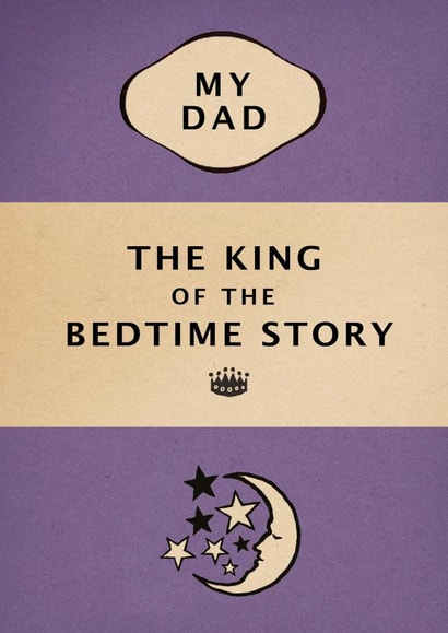 bedtime story Father's Day Card 27778 created by Bookishly