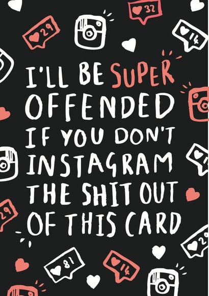 instagram social Birthday Card 22209 created by Lauren Goodland