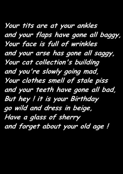 naughty #tits Birthday Card 31320 created by lisa armstrong