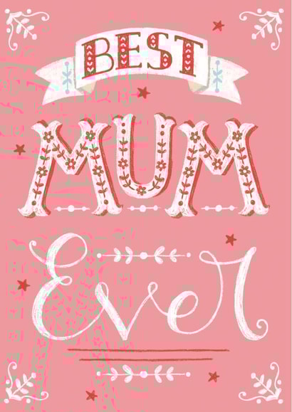 typography mothering Mothers Day Card 28720 created by Louise Anglicas