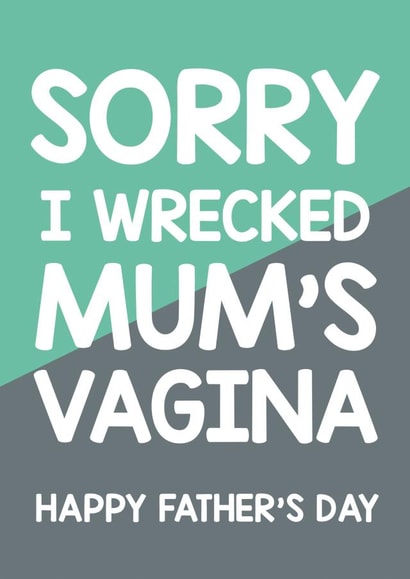 Dad rude Father's Day Card 30990 created by Thirty Mussels