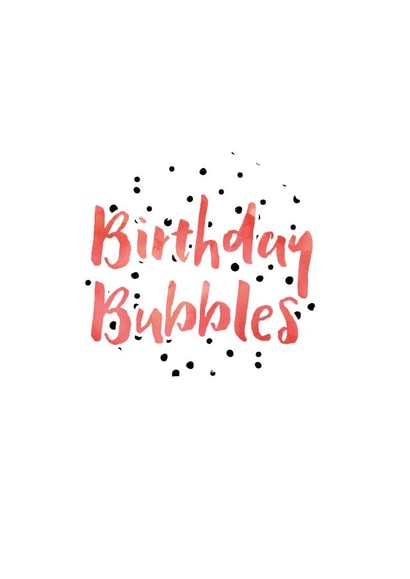 Classic Birthday Card - For Her - Birthday Bubbles created by Bonnie Blackbird