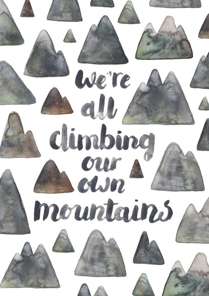 encouragement mountains Thinking of you Card 7958 created by Elena O'Neill