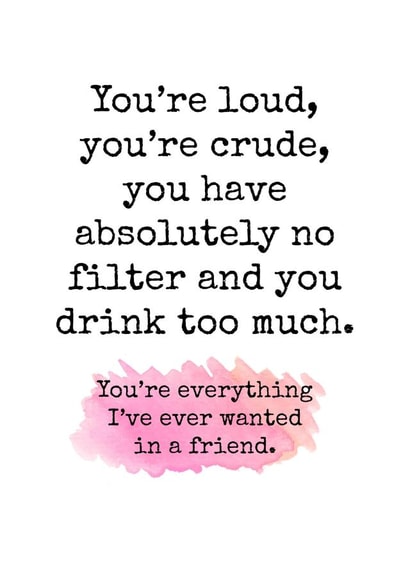 funny fun Love & Friendship Card 8881 created by Duckduckle Design