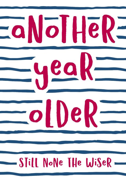 funny older Birthday Card 3821 created by Wink Design - Michelle Roberts