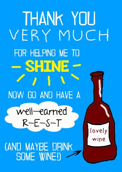 thanks teacher Thank You Card 7166 created by Giddy Kipper