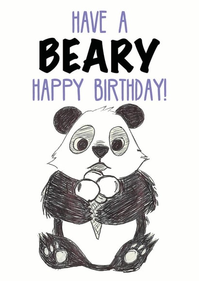 bear panda Card 32633 created by Jitna Bhagani
