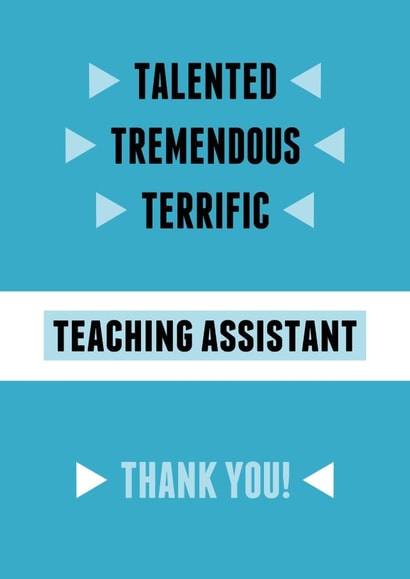 Teaching Assistant Thank You Card created by Flaming Imp