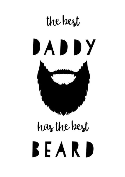 beard funny Father's Day Card 10275 created by The Perky Panda