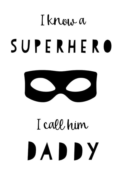 Superhero Daddy mask Father's Day card created by The Perky Panda