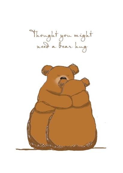 hug sorry Thinking of you Card 7167 created by Giddy Kipper