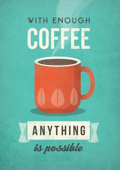 coffee Quotes Just because Card 4428 created by LATTE DESIGN