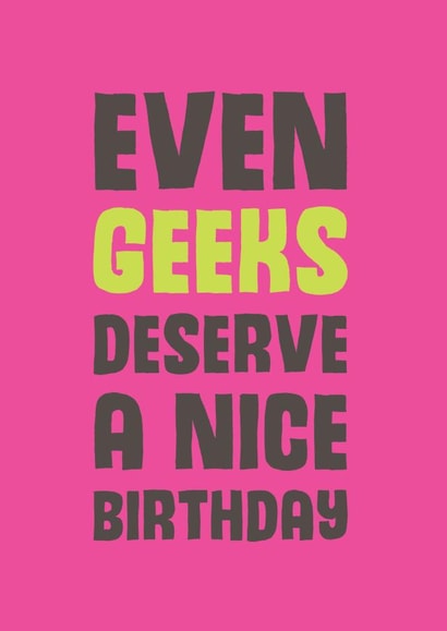 Geek Friend Birthday Card 8974 created by Mostly Beautiful