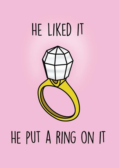 Beyoncé themed engagement card created by Peabody Studio