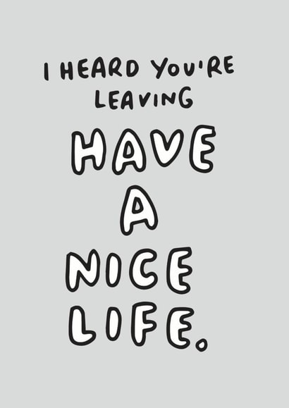 leaving have Leaving Card 5272 created by Veronica Dearly