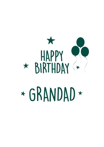 Classic Birthday Card - For Grandad - Balloons created by The White Sage Way