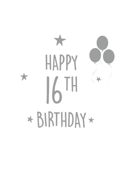 Classic Birthday Card - 16th - Stars created by The White Sage Way