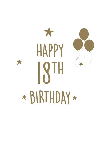 Classic Birthday Card - 18th - Stars created by The White Sage Way