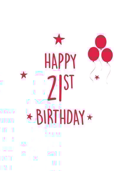 Classic 21st Birthday Card - For Him - Stars created by The White Sage Way