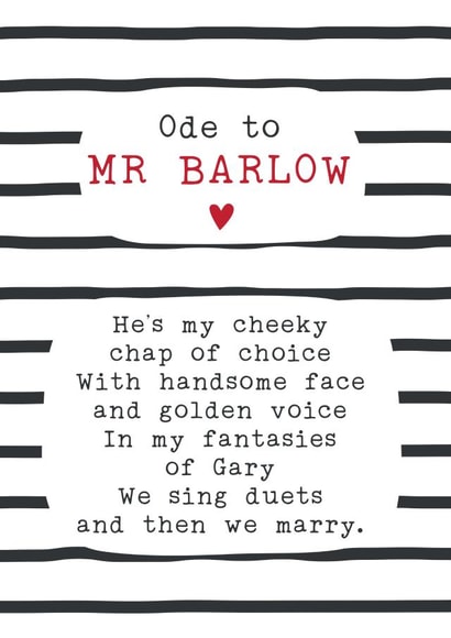 gary barlow Birthday Card 8669 created by Joanna Miller