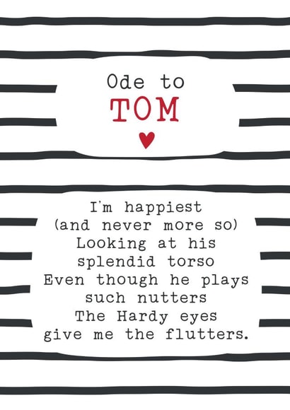 tom hardy Birthday Card 31135 created by Joanna Miller
