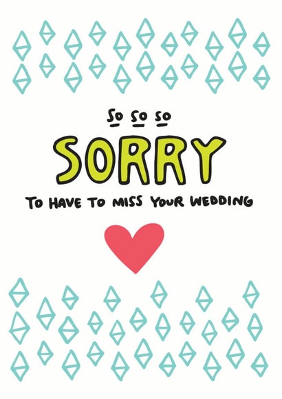 Sorry To Miss Your Wedding RSVP Card created by Angela Chick