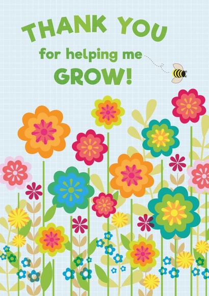 flowers garden Thank You Card 10156 created by Ink Pudding