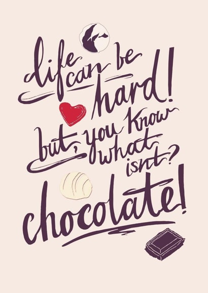 humour chocolate Thinking of you Card 7501 created by Yasmin Morris