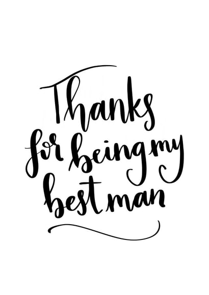 Best man card - Thank you - Wedding created by Little Fox Creative