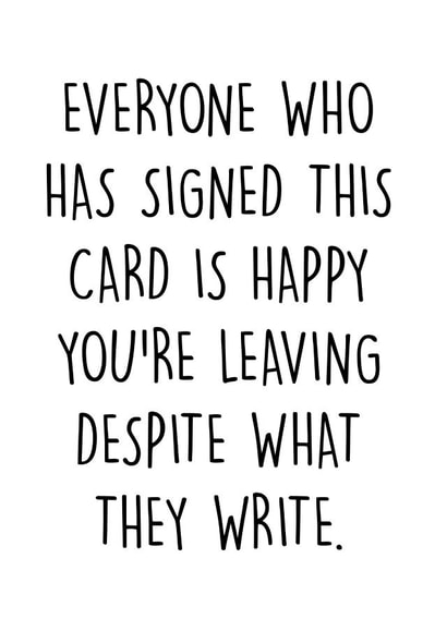 GOODBYE FUNNY Leaving Card 9048 created by Pack a Punch Designs