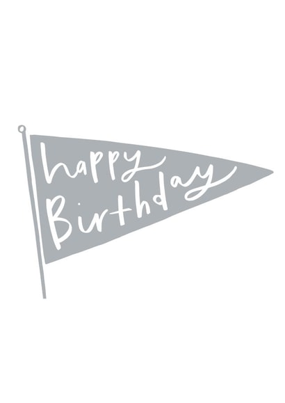 Classic Birthday Card - Flag - Modern created by Old English Company