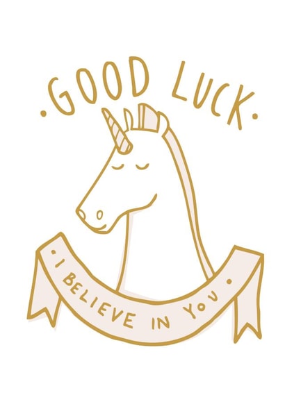 luck unicorn Good Luck Card 10170 created by Old English Company